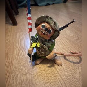1991 Desert Storm Soldier Mouse 6” Annalee Doll